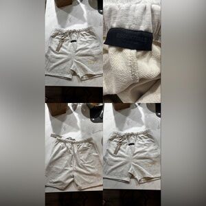 Essentials Cream Knit Shorts
